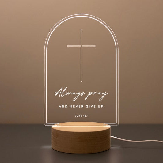 Personalized Christian LED Light for Church & Pastor Gift - Bible Verse Home Decor