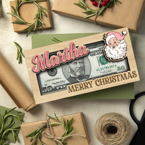 Personalized Cute Money Holder Christmas, Reindeer Money Holder, Santa Money Holder, Xmas Gift for Family, Money Card Gift
