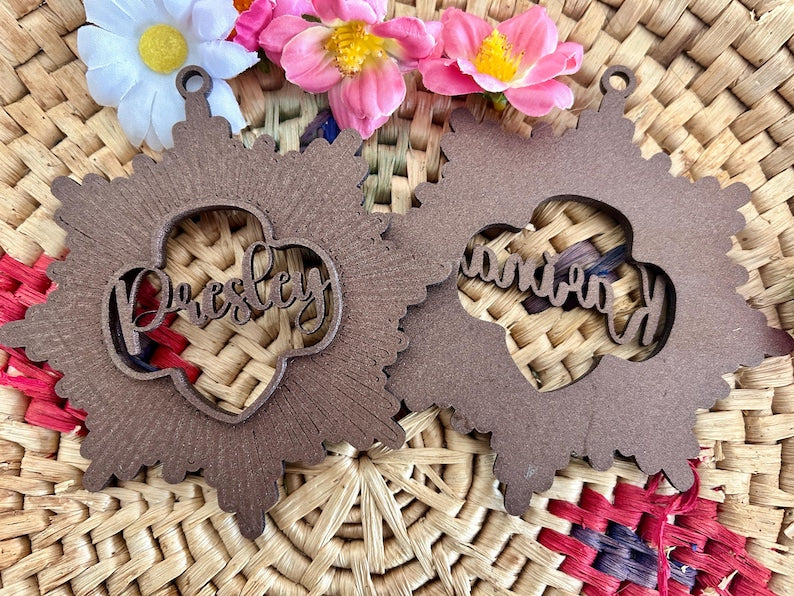 Girl Scout Ornament, Personalized Gold Silver Bronze Award Daisy Troop Sign, girl scout award wooden ornament