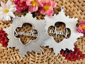 Girl Scout Ornament, Personalized Gold Silver Bronze Award Daisy Troop Sign, girl scout award wooden ornament