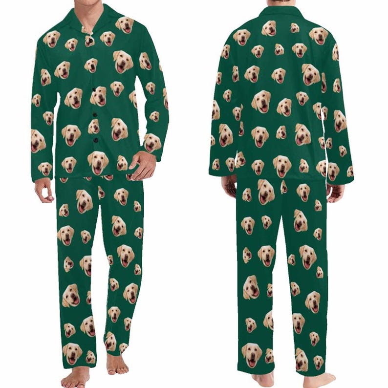 Custom Face Photo Pajama Set, Personalized Family Sleepwear, Christmas Eve Pajamas, Family Matching Pyjamas