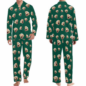 Custom Face Photo Pajama Set, Personalized Family Sleepwear, Christmas Eve Pajamas, Family Matching Pyjamas