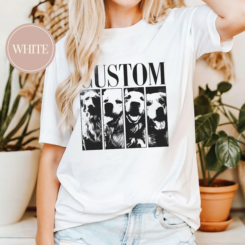 Custom Pets Photo Shirt, Custom Pets Shirt, Custom Cat Dog Shirt, Personalized Pet Shirt, Bootleg Shirt, Dog Remembrance Gift