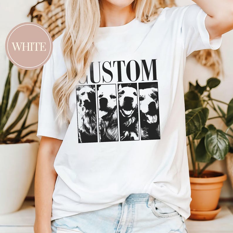 Custom Pets Photo Shirt, Custom Pets Comfort Colors Shirt, Custom Cat Dog Shirt, Personalized Pet Shirt, Bootleg Shirt, Dog Remembrance Gift