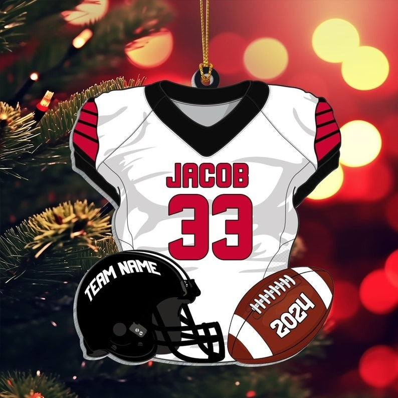 Personalized American Football Uniform 2D Flat Ornament NOT 3D, Footba - Best Custom Personalized American Football Uniform 2D Flat Ornament NOT 3D, Footba - Best Custom