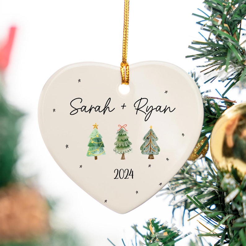 Personalized Couples Christmas Ornament, Couple Names Christmas Ornament, Our First Christmas Together, New Couple Gift