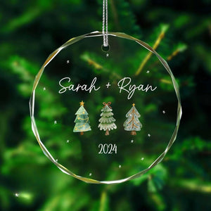 Personalized Couples Christmas Ornament, Couple Names Christmas Ornament, Our First Christmas Together, New Couple Gift, Glass Ornament