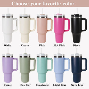 Bridesmaid gifts, Bridesmaid Proposal, Personalized Tumbler With Handle & Straw, Custom Wedding Cups, Bachelorette Party Gifts