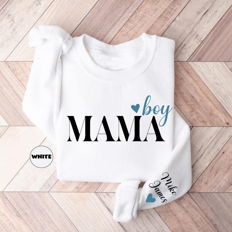 Personalized Boy Mama Sweatshirt, Custom Mama Of Boys Hoodie, Baby Announcement Outfit, New Mom Clothing, Mommy Outfit, Momma Birthday Gifts