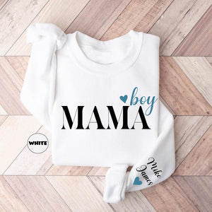 Personalized Boy Mama Sweatshirt, Custom Mama Of Boys Hoodie, Baby Announcement Outfit, New Mom Clothing, Mommy Outfit, Momma Birthday Gifts