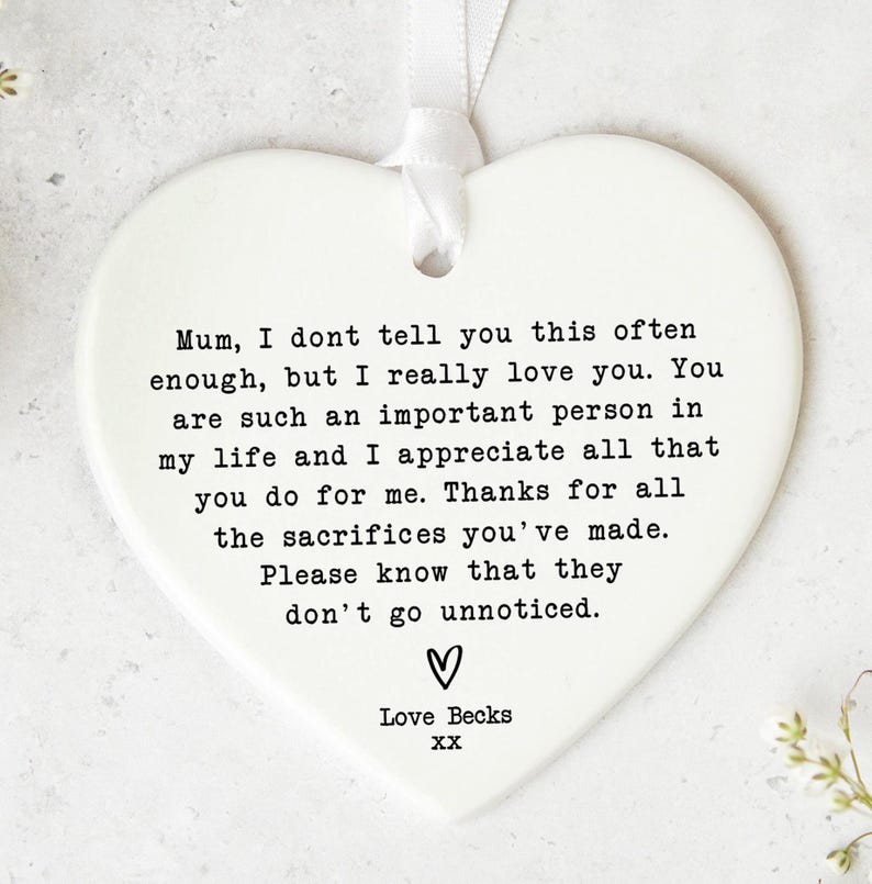 Mum Gift | Personalised Mum Keepsake Mum's Birthday | Present For Mom | Mothers Day Gift | Mum Gift | Thank You Mum | Gift For Mum