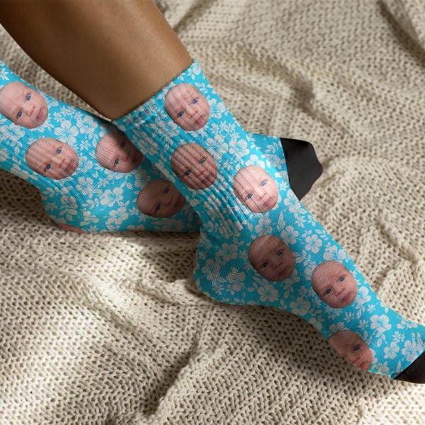 Custom Pet Photo Socks: Personalized Dog Face Gift