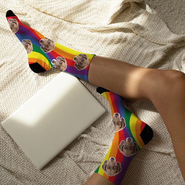 Custom Pet Photo Socks: Personalized Dog Face Gift