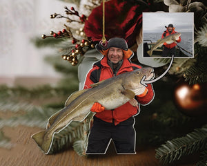 Custom Fishing Photo Ornament, Hunting Ornament, Personalized Fishing Photo Ornament, Hunting Picture Ornament, Personalized Photo Ornament