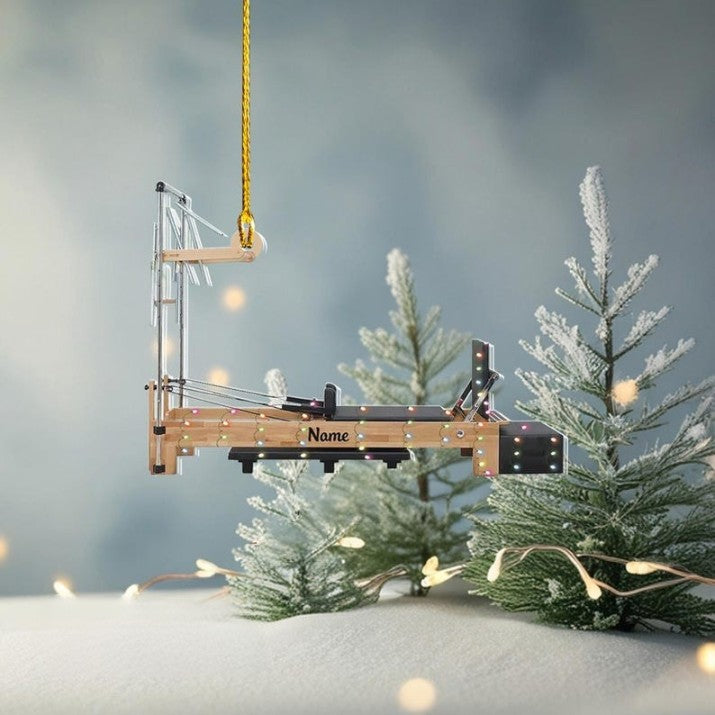 Pilates equipment Xmas Personalized Gift, Pilates equipment Christmas Ornament, Custom Shape Flat Acrylic Ornament, Gift For Pilates Lover