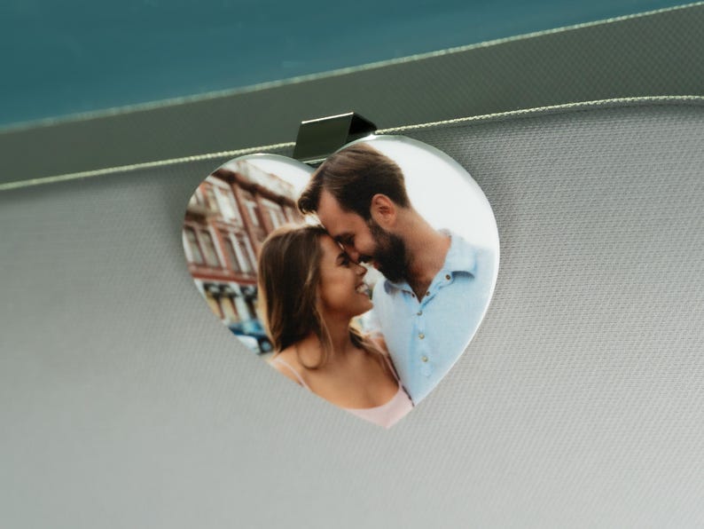 Personalized Valentine's Day Gift For Him, Custom Photo Car Visor Clip, Husband Gifts, Drive Safe Visor Clip With Picture Gift For Boyfriend