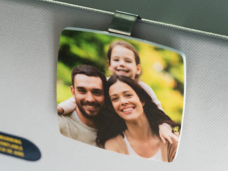 Personalized Valentine's Day Gift For Him, Custom Photo Car Visor Clip, Husband Gifts, Drive Safe Visor Clip With Picture Gift For Boyfriend