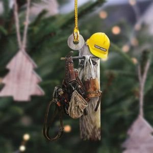 Personalized Lineman Christmas Ornament, Worker Lineman Tree Hanger, Lineworker Ornament, Lineman Christmas Gift For Dad, Gift For Lineman