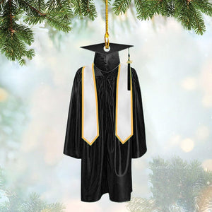 Personalized Graduation Ornament, Custom School Graduation Ornament Gift, Graduation Gown Ornament, 2024 College Graduation, Grad Gift