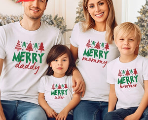 Christmas Family Shirt: Matching Family Christmas Shirts, Family Matching Outfits, Family Christmas Shirt, Merry Mama Merry Mini Merry Daddy