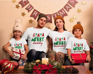 Christmas Family Shirt: Matching Family Christmas Shirts, Family Matching Outfits, Family Christmas Shirt, Merry Mama Merry Mini Merry Daddy