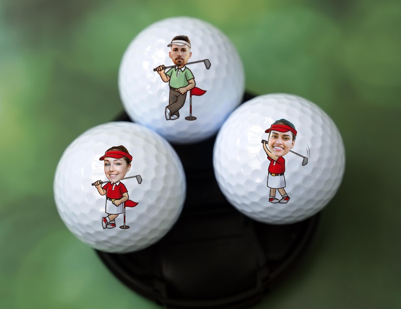 Unique Custom Golf Balls, Cartoon Golf Balls, Golf Gift, Gift For Golfer, Wedding Gift, Anniversary Gifts, Groomsmen Gift, Best Man Gift
