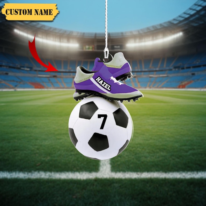 Personalized Soccer Christmas Ornament,Soccer Christmas Ornament Great Gift Idea For Soccer Players & Soccer Lover Christmas Soccer,Top Gift