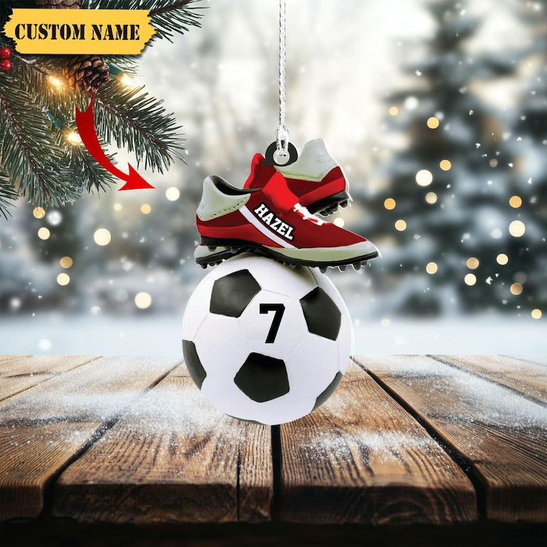 Personalized Soccer Christmas Ornament,Soccer Christmas Ornament Great Gift Idea For Soccer Players & Soccer Lover Christmas Soccer,Top Gift