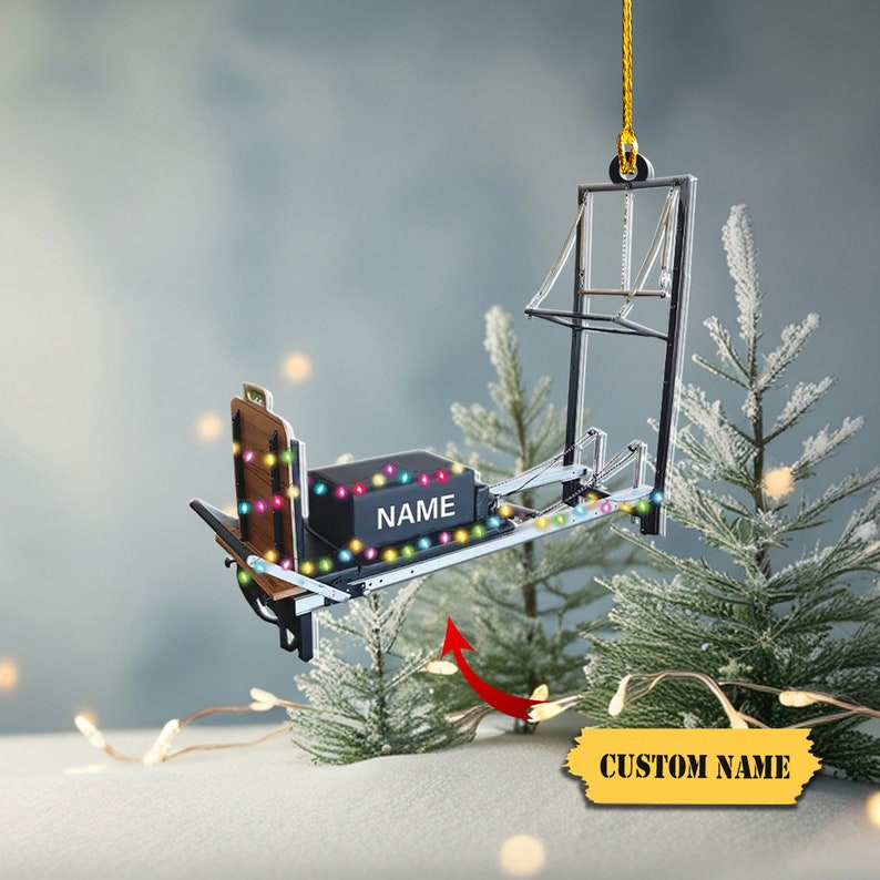 Pilates Equipment Hanging Ornament 2D, Pilates Flat Ornament, Pilates Studio Decor, Pilates gift, Fitness gift, Pilates Art, Colleague Gifts