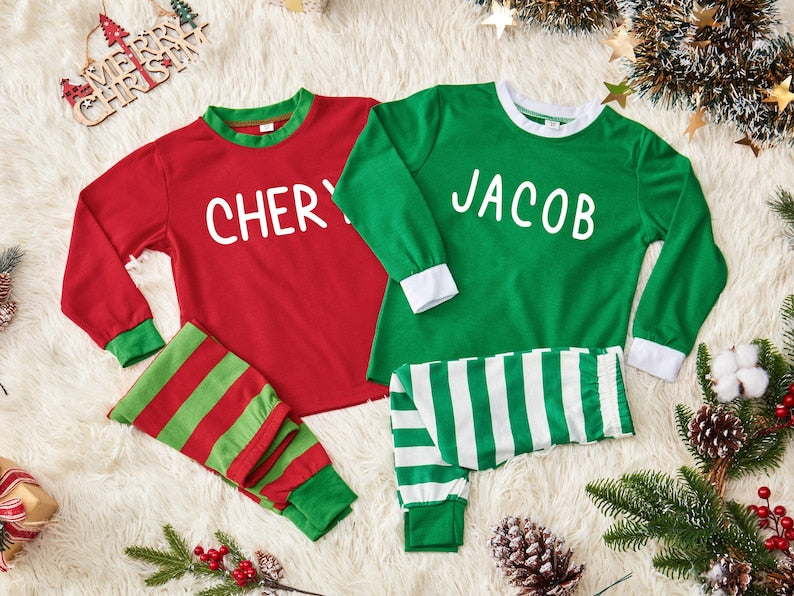 Family Christmas Pajamas, Matching Christmas Pajamas, Personalized Christmas Pajamas, Family Christmas PJs, Kids Toddler Christmas Pajama