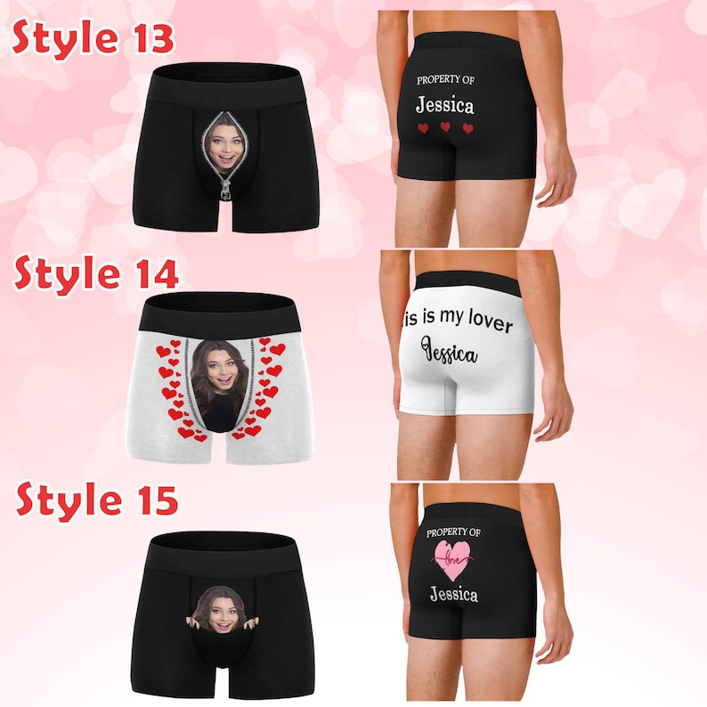 Custom Boxer Briefs with Face, Custom Anniversary Gift for Boyfriend Husband Dad, Birthday Gift, Funny Valentines Gift for Him Boyfriend