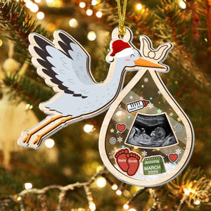 Personalized Baby's Ultrasound Photo Shaker Ornament, Expecting Dad Christmas Ornament, Pregnancy Announcement Gift, Maternity Keepsake