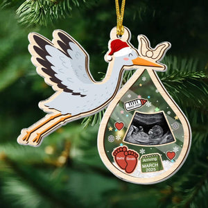 Personalized Baby's Ultrasound Photo Shaker Ornament, Expecting Dad Christmas Ornament, Pregnancy Announcement Gift, Maternity Keepsake