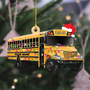 Custom Bus Driver Christmas Ornament, Personalized School Bus Christmas Ornament, Bus Driver Gift, Bus Driver Ornament, School Bus Driver