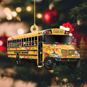 Custom Bus Driver Christmas Ornament, Personalized School Bus Christmas Ornament, Bus Driver Gift, Bus Driver Ornament, School Bus Driver