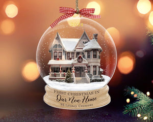 New Home Ornament 2025, Custom Photo Ornament, Personalized New House Ornament, Housewarming Gift, Real Estate Gift, Custom Address Keepsake