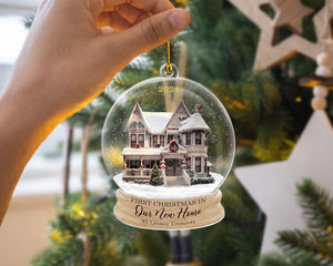 New Home Ornament 2025, Custom Photo Ornament, Personalized New House Ornament, Housewarming Gift, Real Estate Gift, Custom Address Keepsake