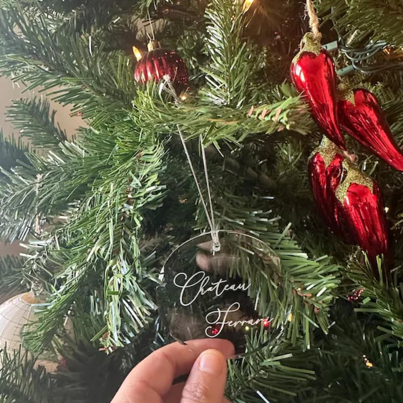 Custom Crystal Ornament Personalized with Your Names and Special Date