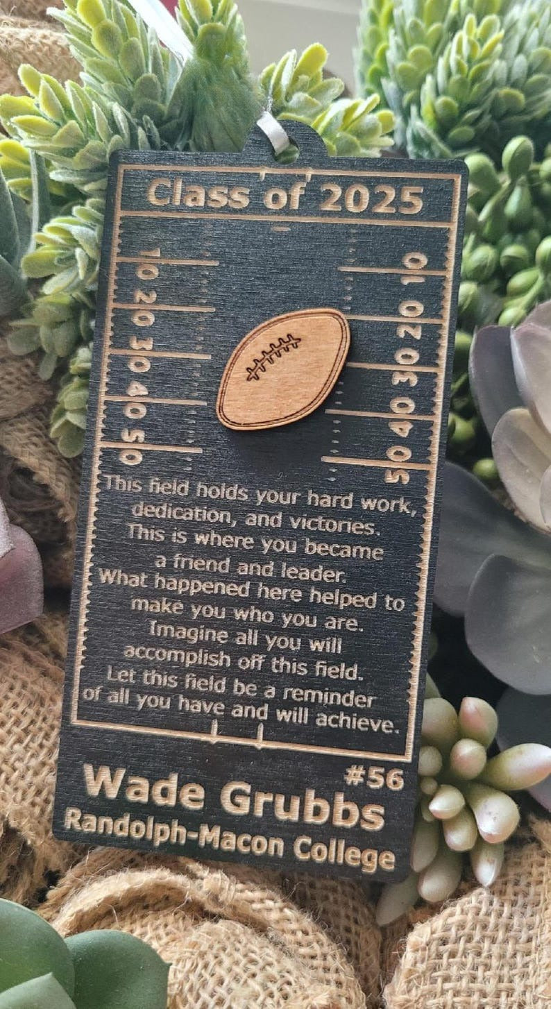 FOOTBALL HOMECOMING GIFT + Senior Night Banquet Bouquet Keepsakes + Placecard + Ornament + Gift Bag Tag + Goodie Bag + HoCo + Graduate