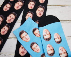 Custom Face Socks with Picture, Personalized Smiley Photo Socks, Funny Socks with face,Funny Sock gag Gifts for Men Women