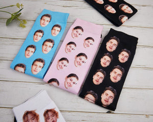 Custom Face Socks with Picture, Personalized Smiley Photo Socks, Funny Socks with face,Funny Sock gag Gifts for Men Women