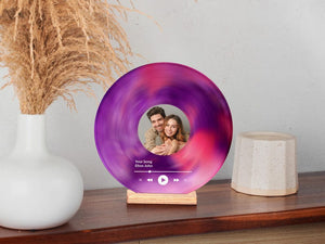 Custom Vinyl Record with Photo, Christmas Gifts for Him,Wedding Couple Gifts, Birthday Gift, Anniversary Gift, Best Friend Gift, Song Plaque