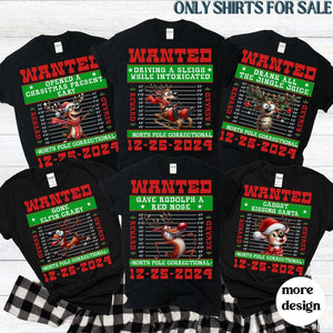 Family Christmas Pajamas, Matching Holiday Pajamas for Family, Christmas PJs, Family Christmas Shirts, Reindeer North Pole Correctional