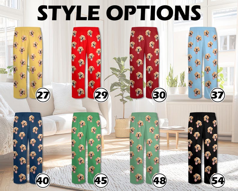 Custom Family Pajama Pants Christmas Gift Unisex Pants Cat Face Pants Custom Dog Face Pajama Pant Custom Face Pajama bottom Gift for Her/Him