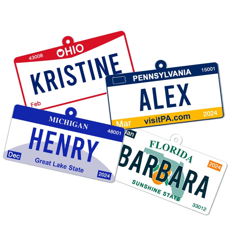Personalized State License Ornament, Custom New Driver Ornament 2024, Drivers License Ornament, Christmas 2024 Ornament, Christmas Gift