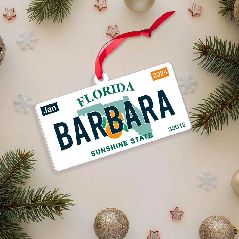 Personalized State License Ornament, Custom New Driver Ornament 2024, Drivers License Ornament, Christmas 2024 Ornament, Christmas Gift