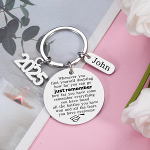 Personalized Graduation Keychain, Graduation Gift for Her, Gift for Him, Class of 2025 Keychains, Bulk Graduation Gift for 2025, Grad Gifts