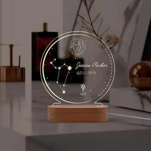 Personalized Zodiac Night Light: Custom Astrology Gift