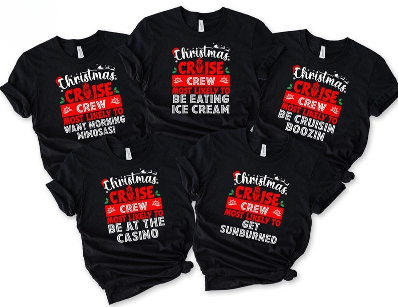 Custom Christmas Cruise Crew Shirt: Holiday Vacation Tee