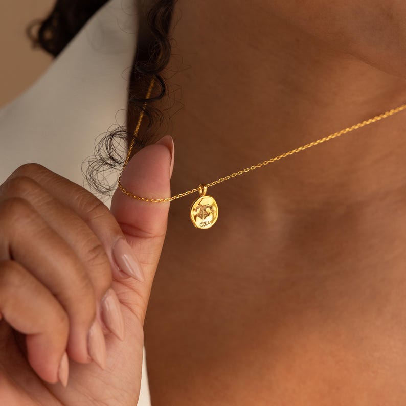 Nose Print Coin Necklace Paw & Nose Print Pendant Necklace Custom Jewelry Pet Memorial Gift